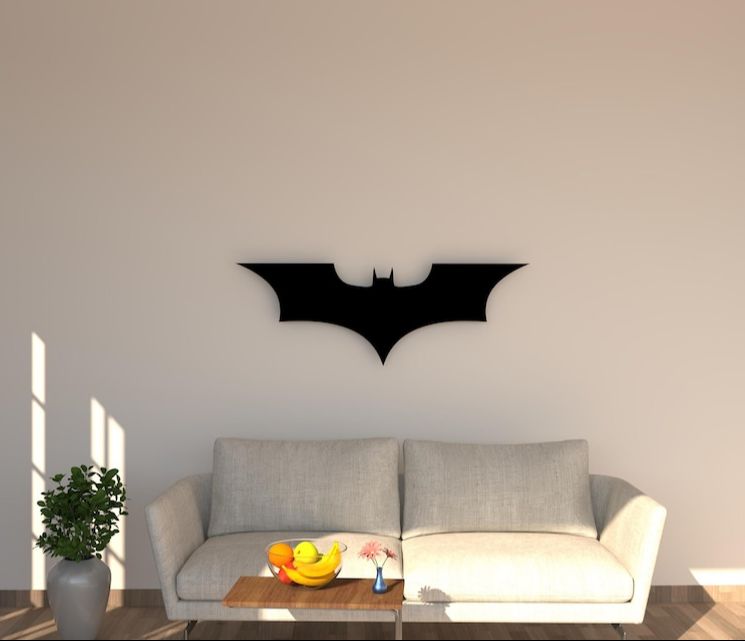 BATMAN SHAPE LED WALL LED LAMP WOODEN THICKNESS 9MM ||  GAMING ROOM DECOR WALL LED LAMP