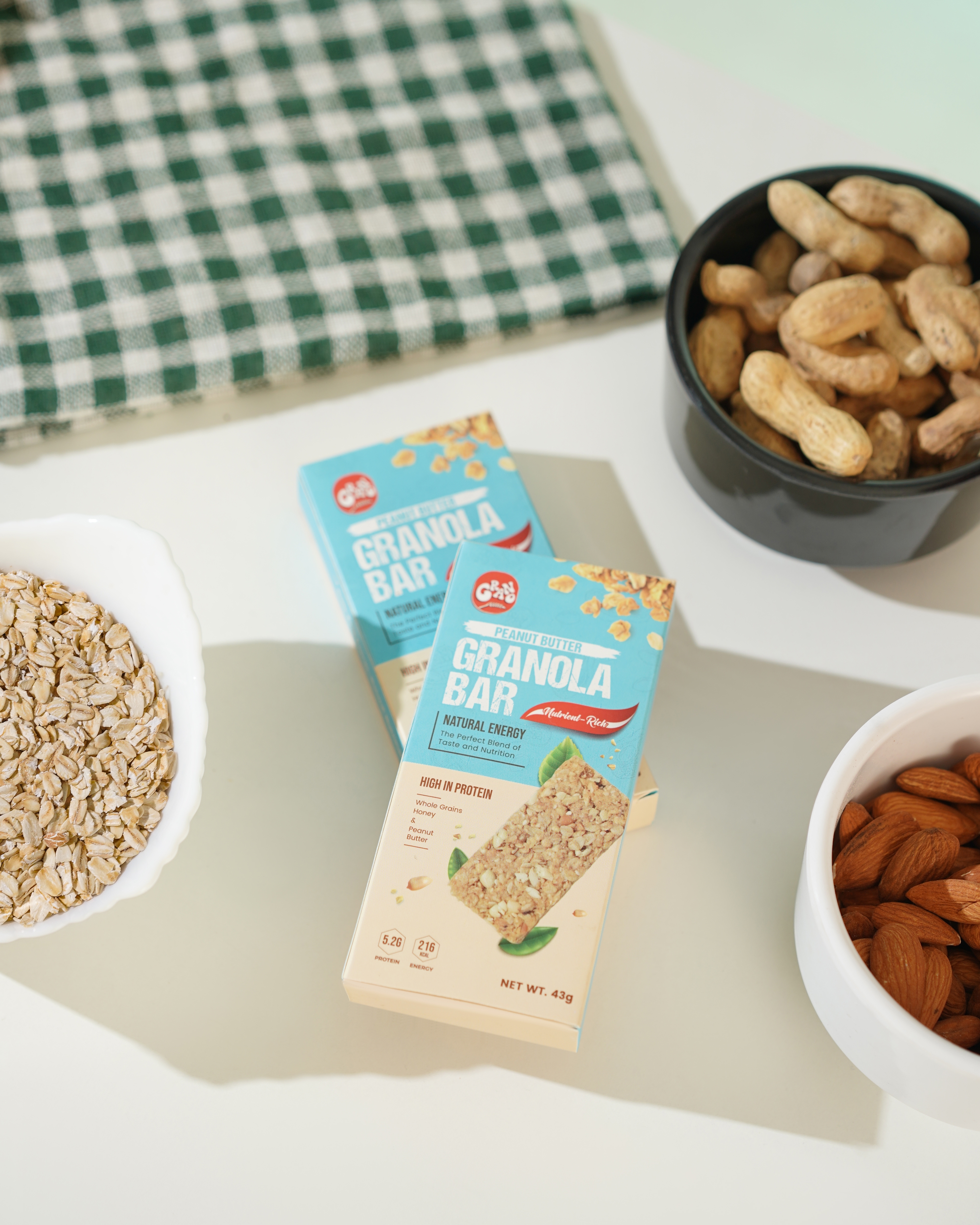 Grano Granola Bar with Peanut Butter – Oats, Protein & Crunchy Goodness for Natural Energy Anytime