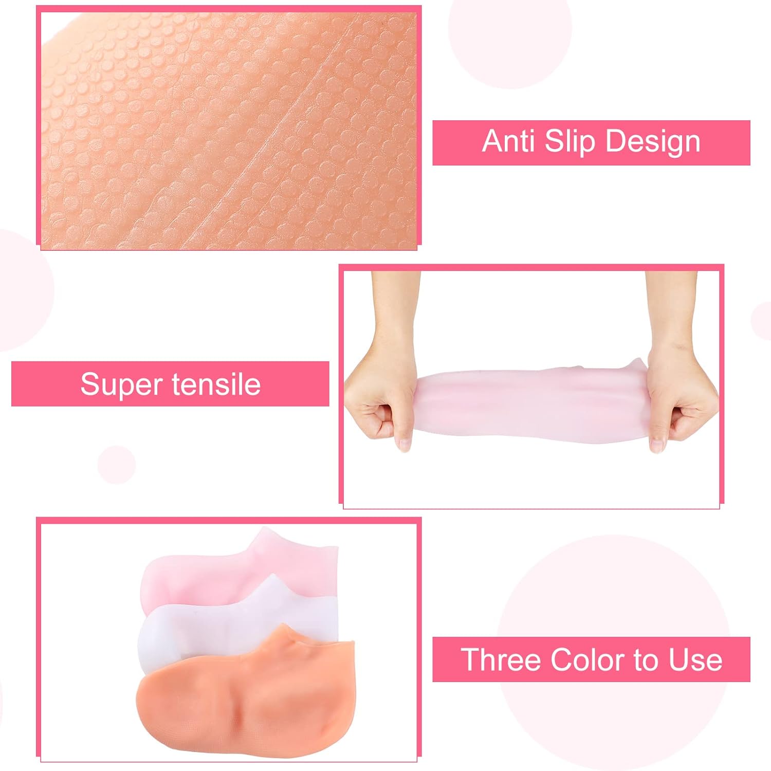 Silicone Moisturizing Gel Heel Socks – Unisex Foot Care and Comfort