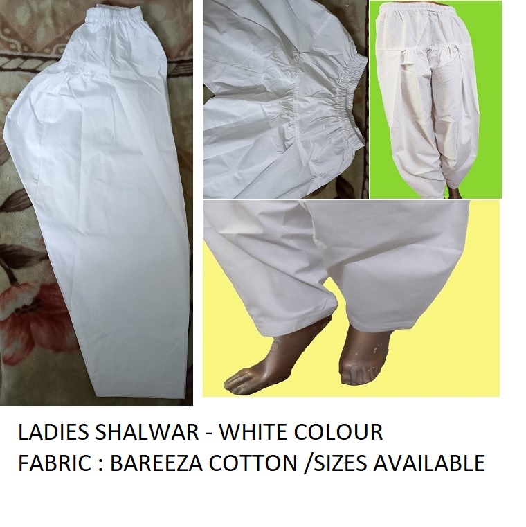 White hot sale shalwar ladies