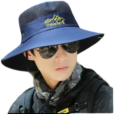 Bucket Hats with String Women Men Wide Brim Summer Fisherman Cap Outdoor Fishing Travel unisex Sun Hat
