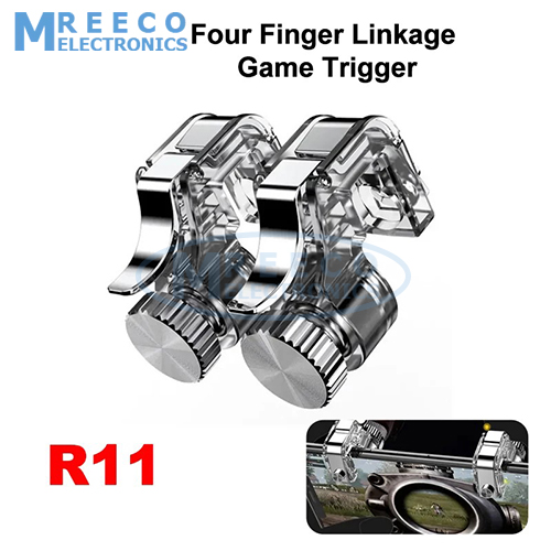 R11 Metal Smart Phone Mobile Gaming Trigger For PUBG Mobile Gamepad Fire on Aim Key Shoo-ter Pubg Controller price in Pakistan