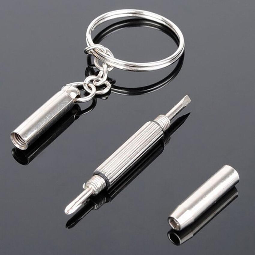 Mini 3-In-1 Screwdriver Key chain Metal Tool Set For Repair Glasses Mobile Watch