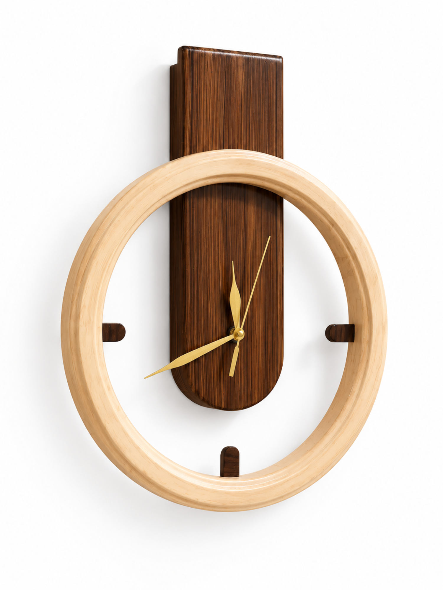 Modern Minimalist Wooden Wall Clock – Handcrafted Decorative Timepiece