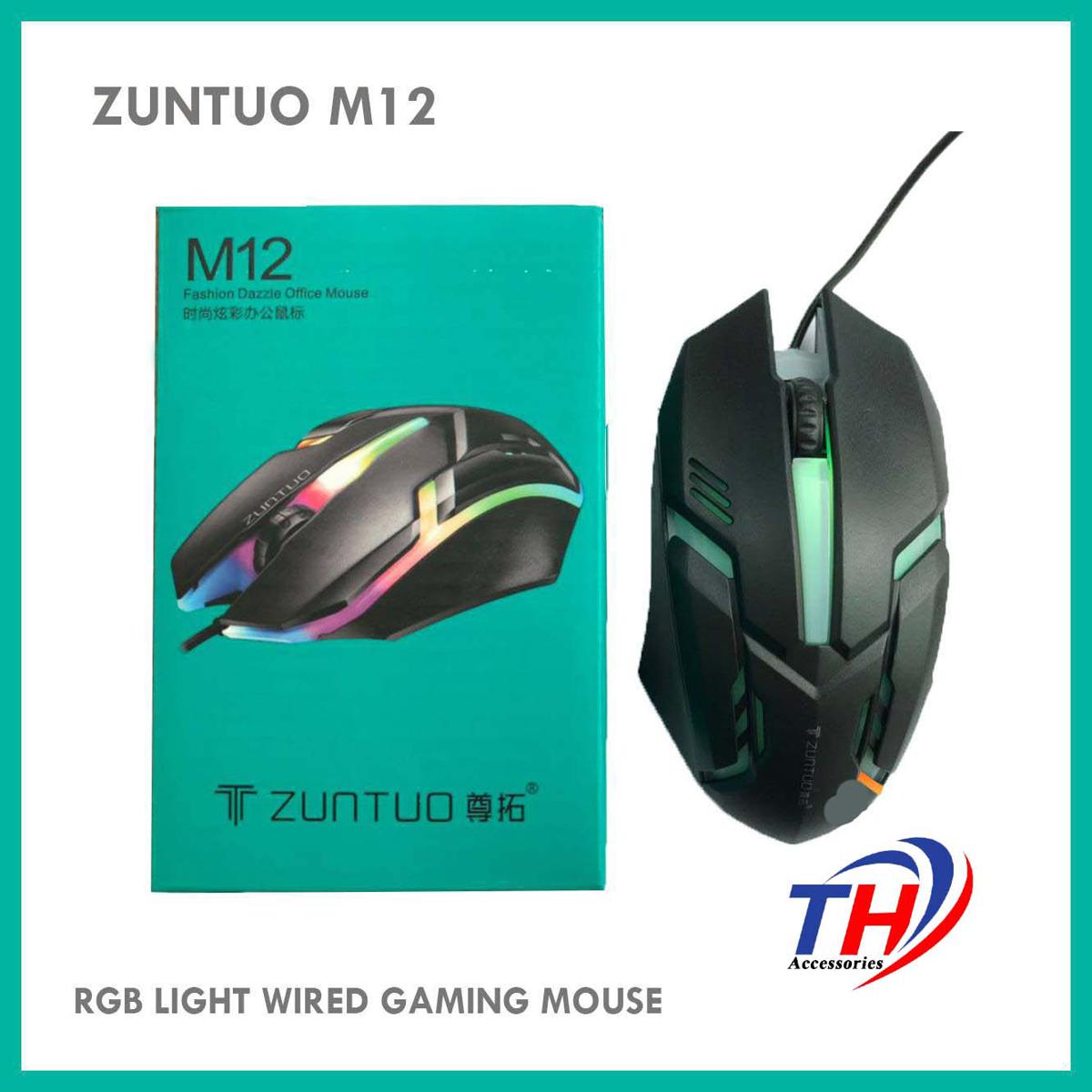 M 12, 7 Color Rainbow Lights Mouse For Gaming And Normal Use 7 Color Light Mouse USB Wired.
