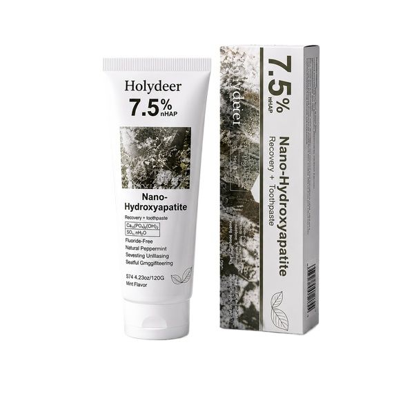 Holydeer Recovery Toothpaste 7.5% Nano-Hydroxyapatite For Enamel Repair & Whitening 120G