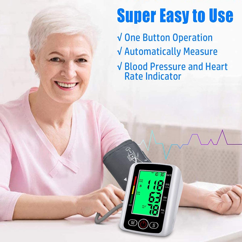 Automatic Upper Arm Digital Blood Pressure Monitor Pulse Rate