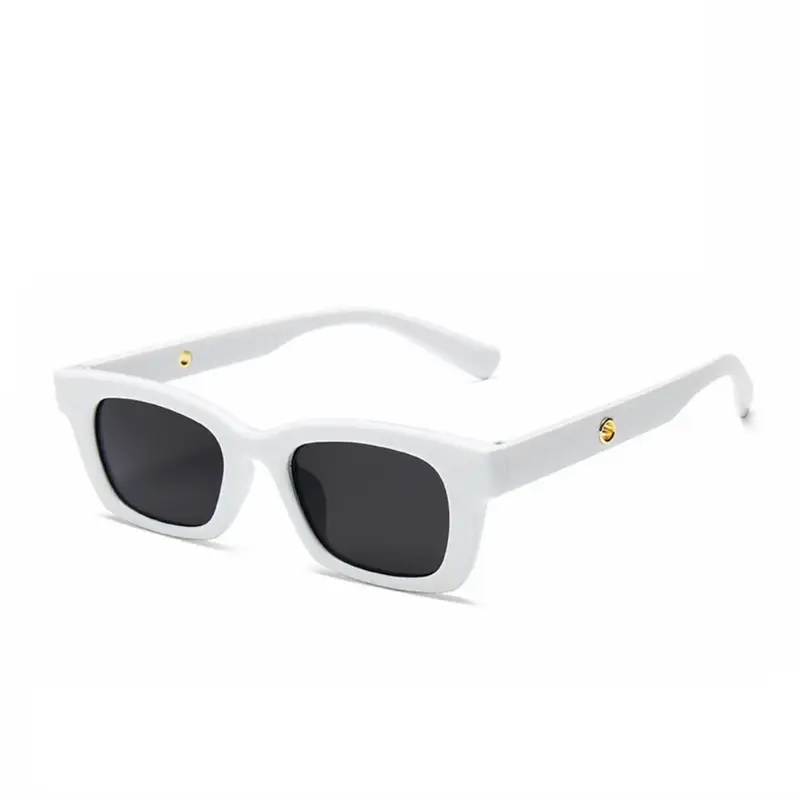 UrbanHive.pk Top Notch Rectangle Narrow Retro  Frame Sun Glasses For Girls & Boys - Small Square Narrow Frame Sunglasses Hollowed Out Sunglasses For Men & Women