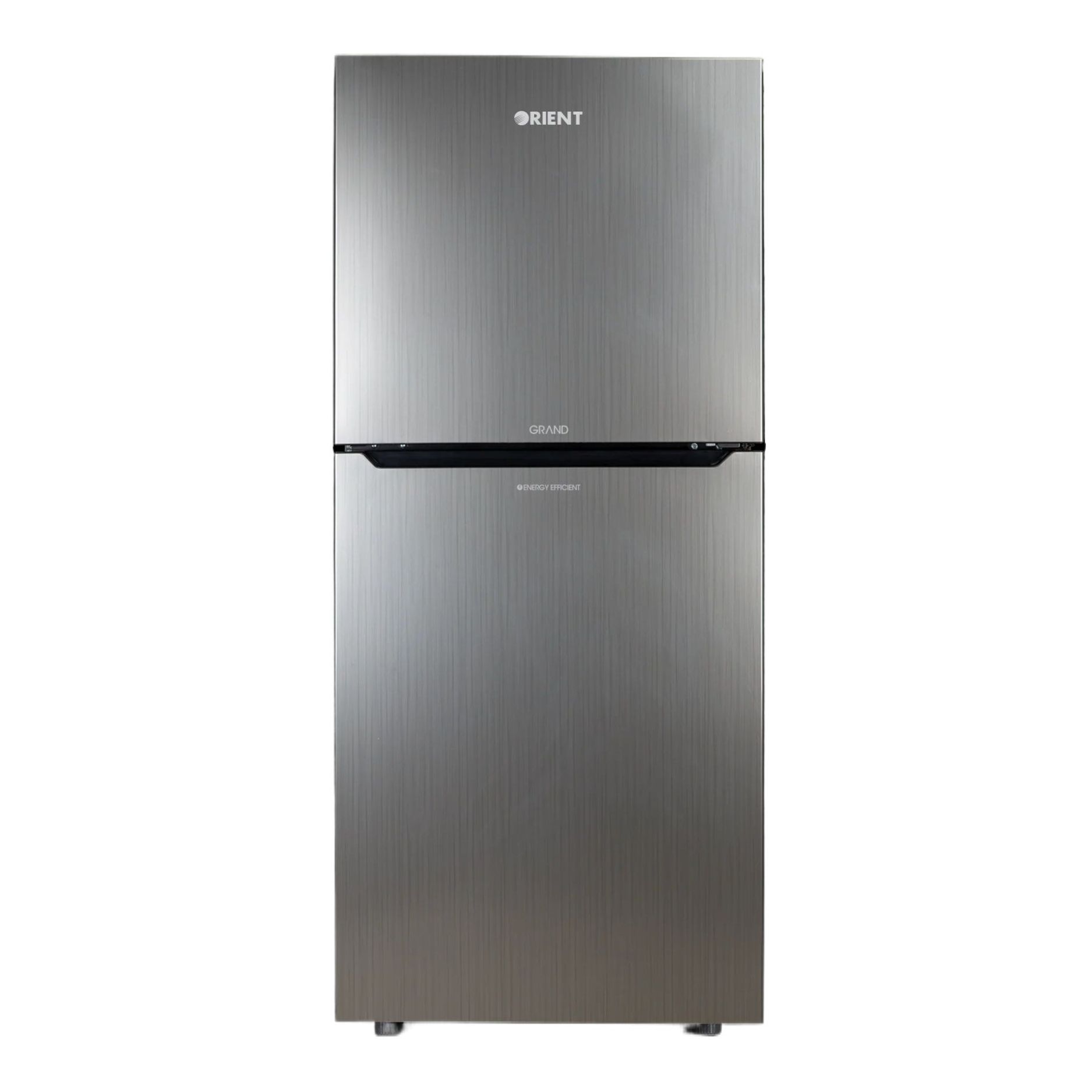 Orient Grand 230 Hairline Silver Refrigerator | 8 Cu Ft | Direct Cool | Energy Saving | Stylish Design | Double Door