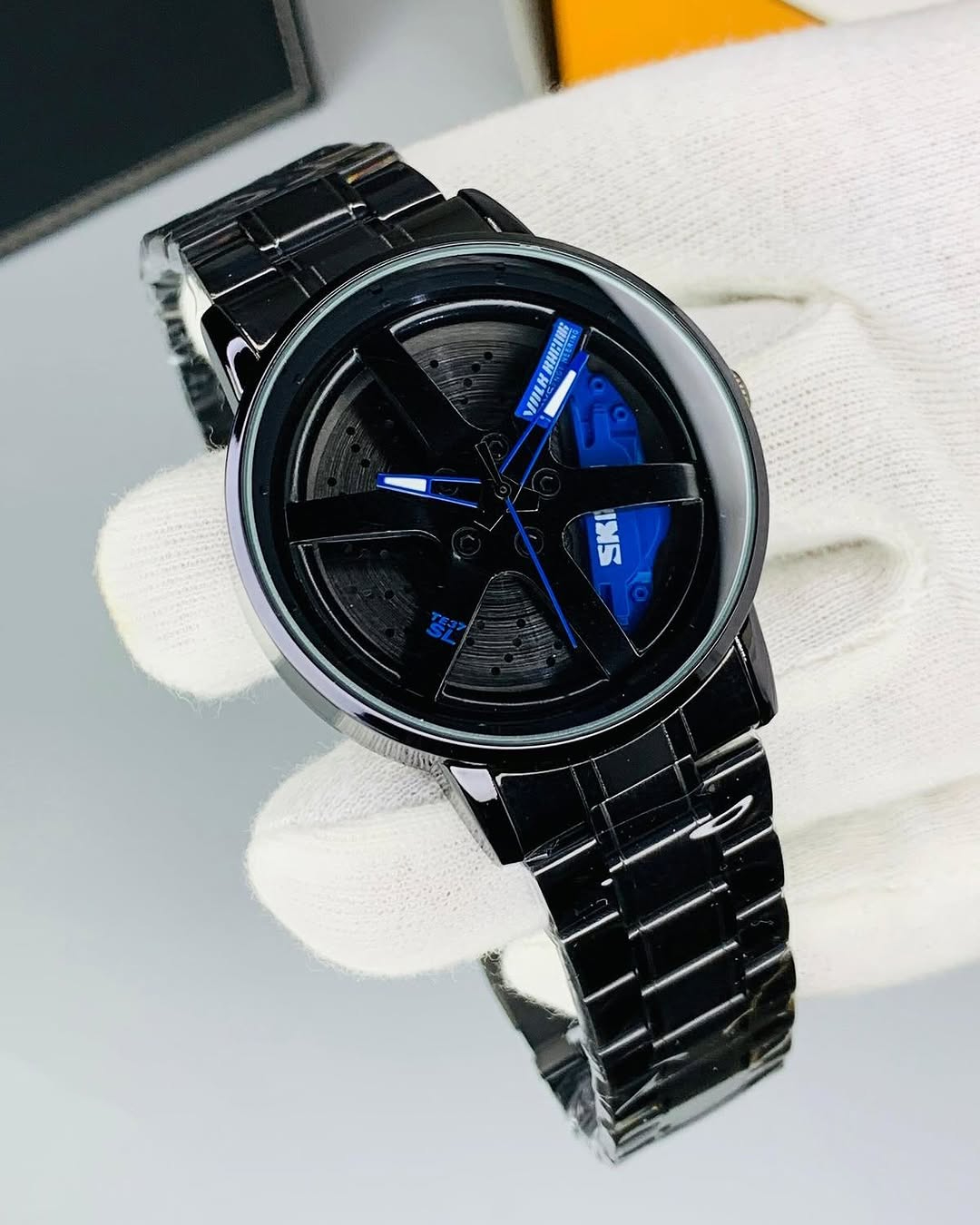 “Premium Hybrid Men’s Wristwatch – Rotating Rim Dial, Multi-Function Modern Design, Waterproof Metal Strap”Look Like Smart Watch