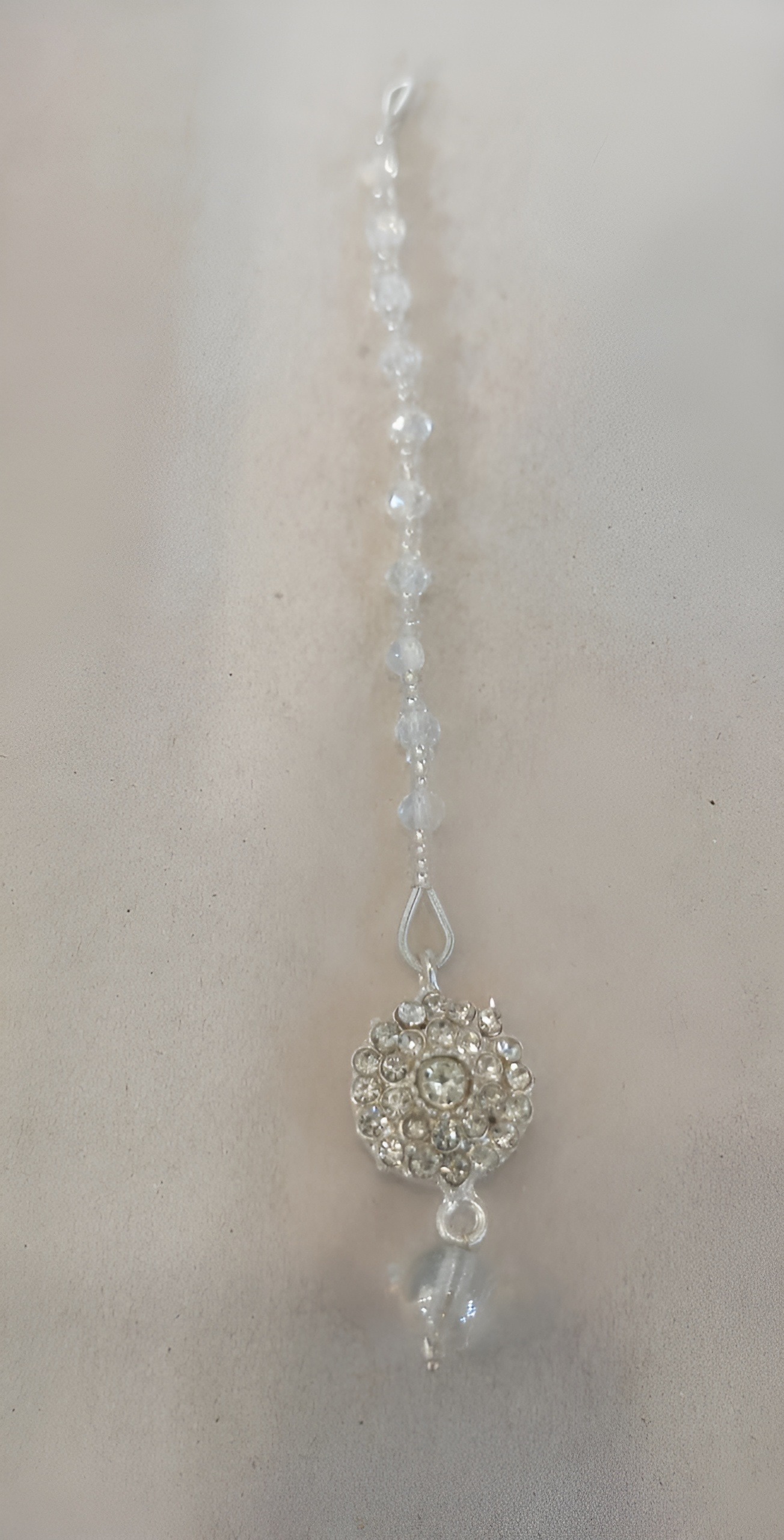 Get the Best Quality Elegant Silver Bindiya with Stone Work for Your Beautiful Baby Girl - Buy Now!