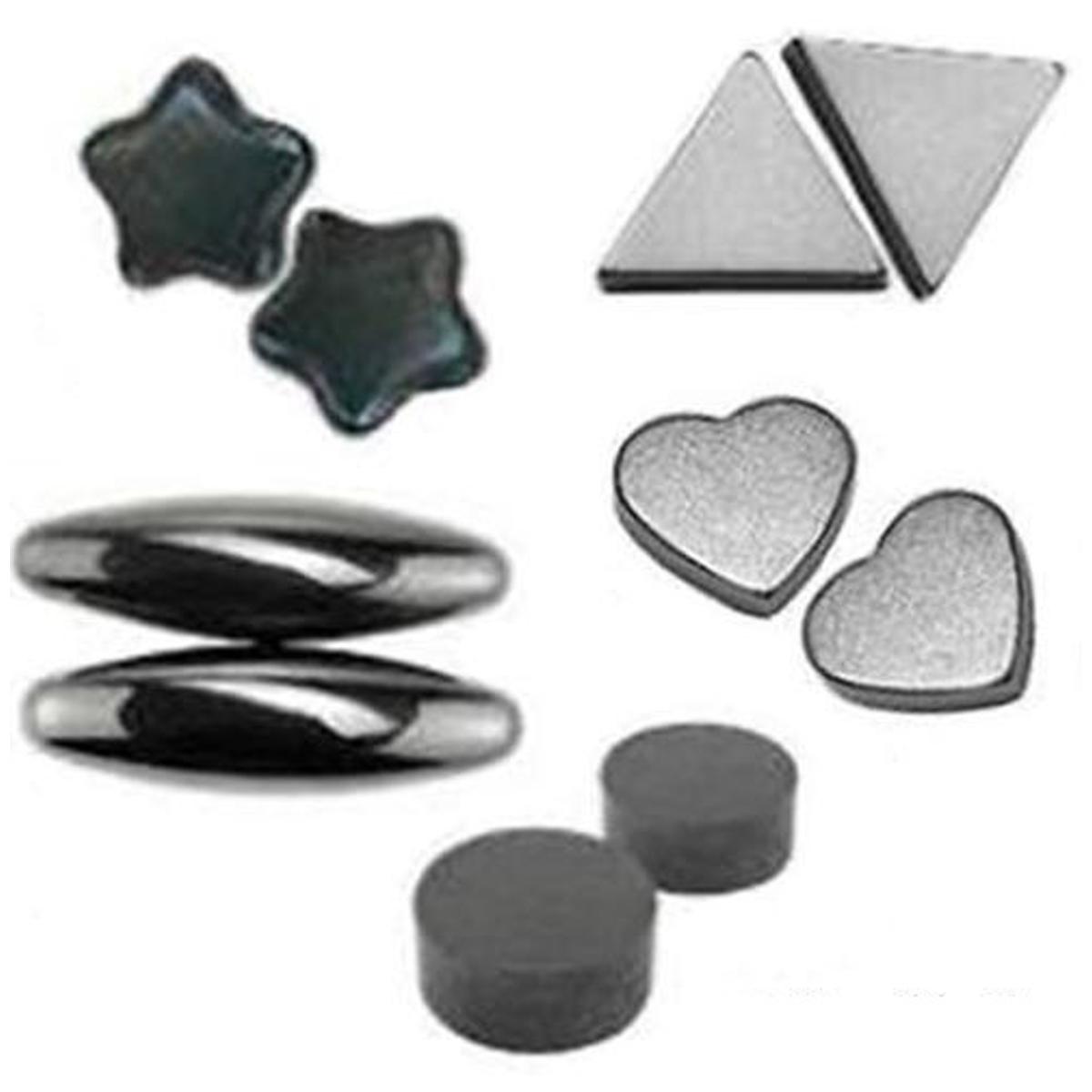 6 Pairs of Mini Ball, Heart, Cylinder, Oval, Triangle, Star Shape Magnet Toy