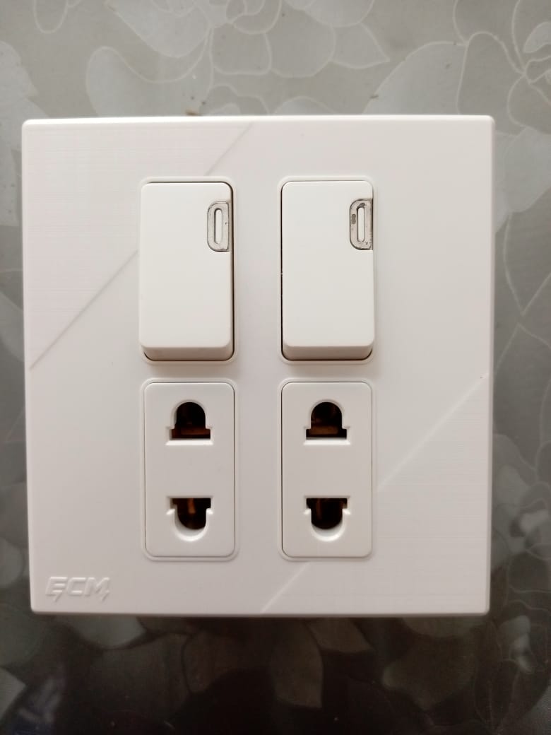 ECM Branded Royal white Metal series china fitting switch board | Daraz.pk