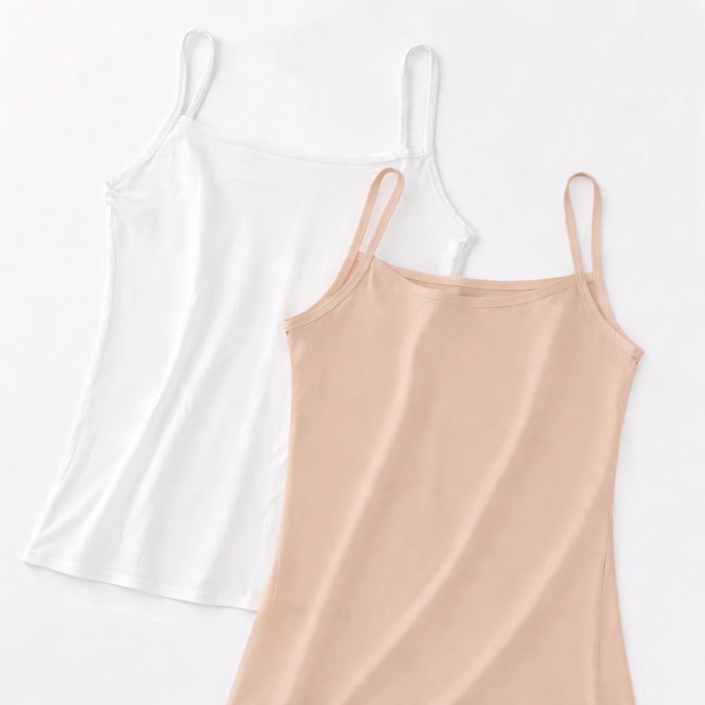 Pack Of 3 Women Simple Camisoles Biddies Stretchable Pure Cotton Tank Tops for Women Girls| Bra Vest for Girls Strap Cotton Sleeves Thin Camisole Vest Solid Top