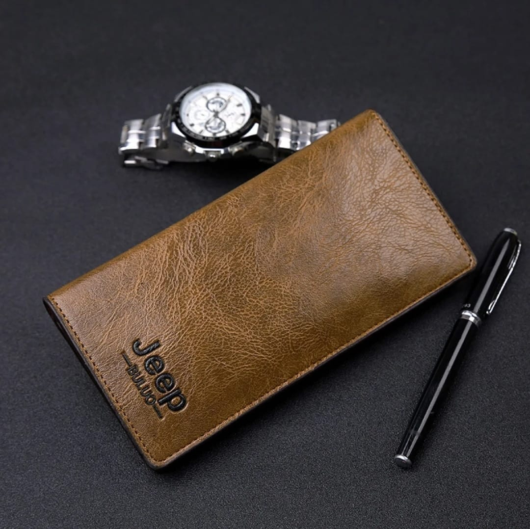 New Trendy SLIM PU Leather Long Wallet For Men and Women Cash And Card Holder.