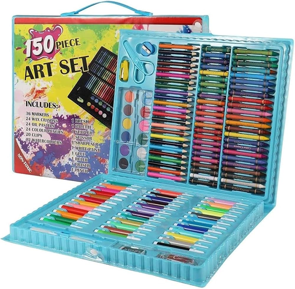 Colouring Kit, 150 Pcs Colour Box Set, Kids Colouring Kit ...