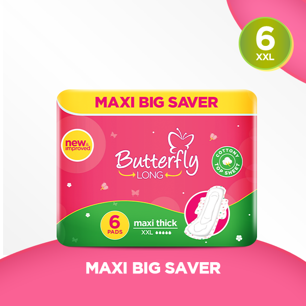 Butterfly Breathables Maxi Big Save Extra long 6 Pcs