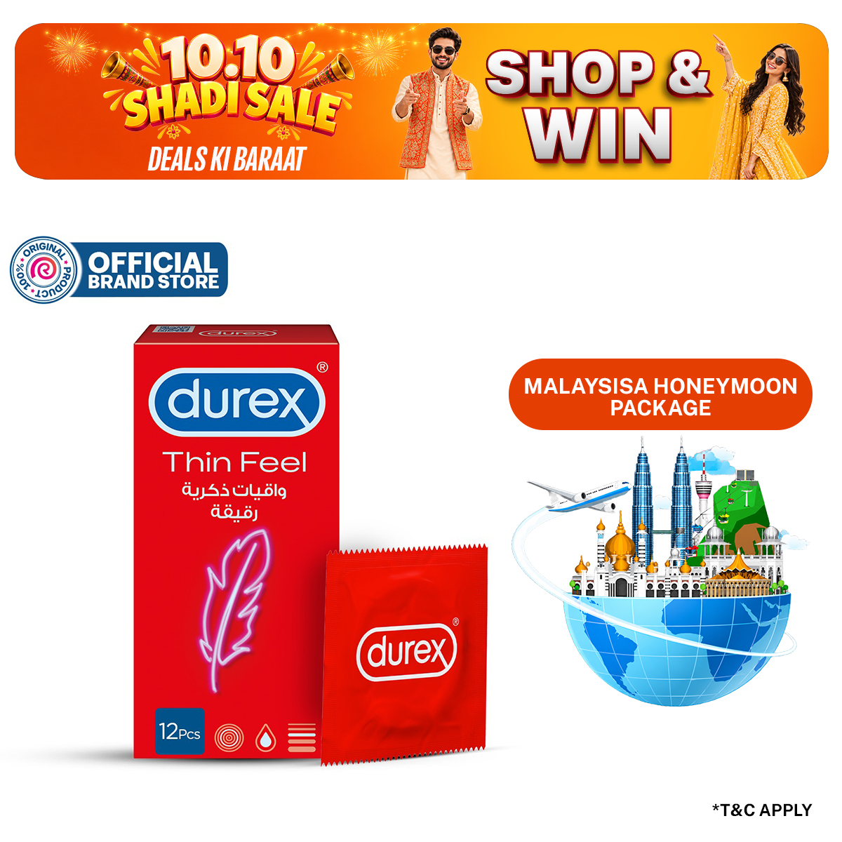 Durex Condoms Thin Feel 12 Pieces