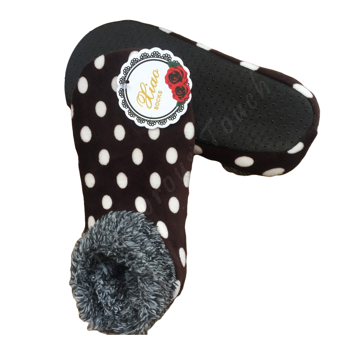 Women's indoor warm soft plush slippers