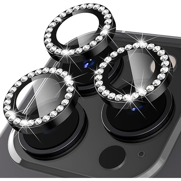 Diamond Camera Lens Protector For 11 / 12 / 13 / 14 / 15 / 16 / 17 Series  Luxury Sparkle Shockproof Camera Guard