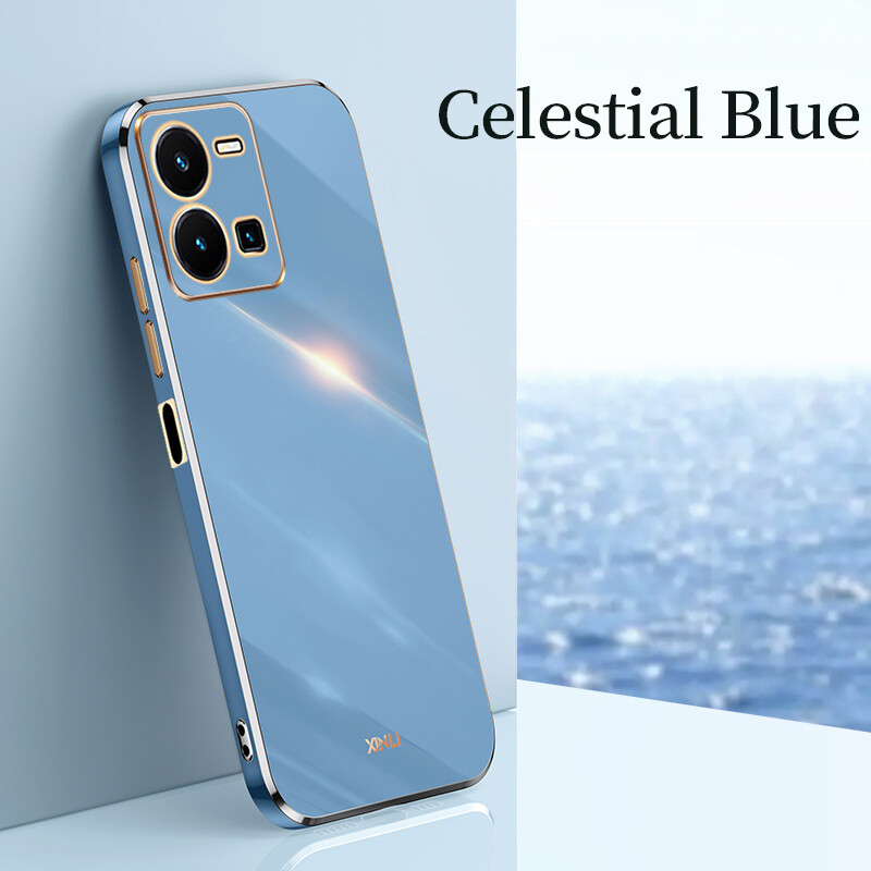 XINYEXIN Cover per Vivo Y35 4G Case, Custodia Protettiva in Vetro