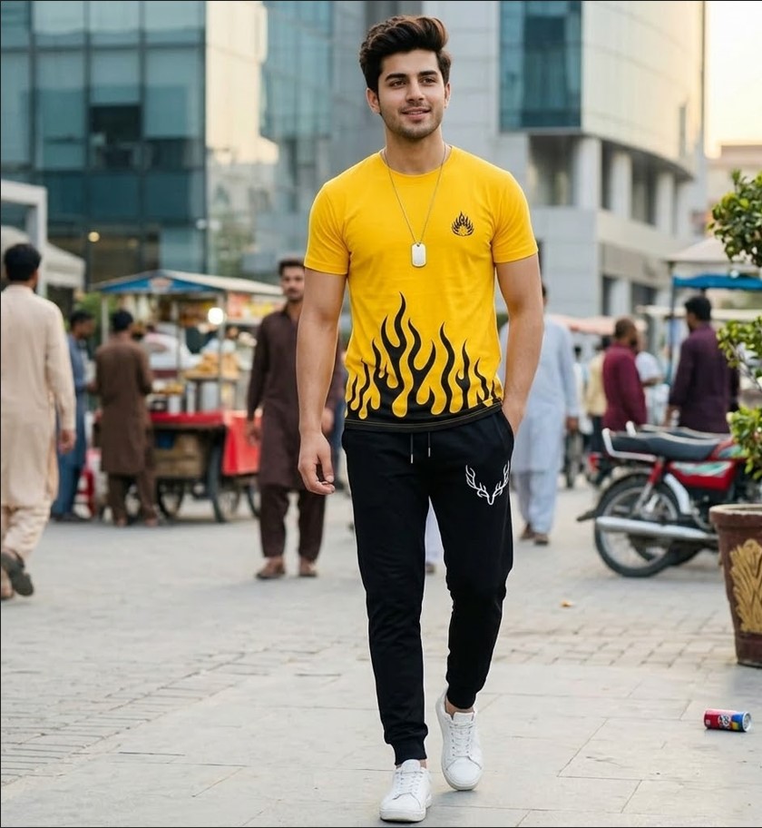 Men's Clothing Summer Breathable T-Shirt and Black Trouser Gym wear and comfortable - Summer Tracksuits For Men - Summer Tracksuit for Men - Summer Track Suits For Men - Track Suits for Boys -Track Suit for boys - Tracksuit for boy