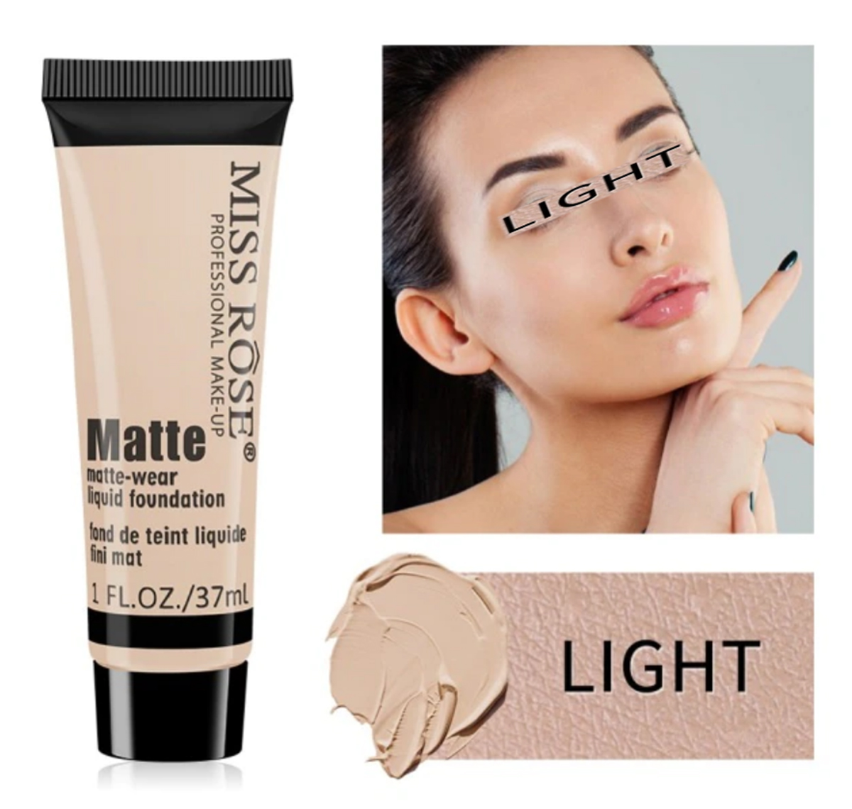 Long Lasting Liquid Full Skin Coverage Soft Matte Foundation 37ml