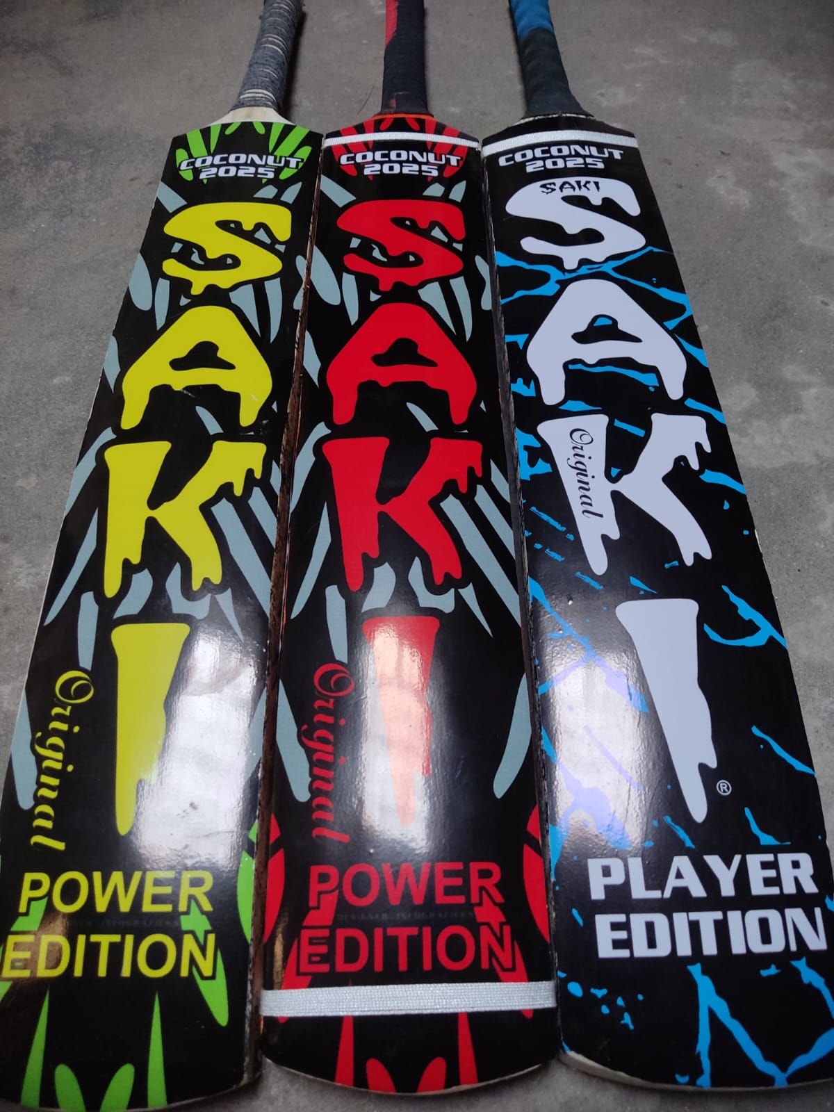 Saki Sports Cricket Bat with New Stickers  Durable Full Size Bat for Power Hitting  Halfcan handle