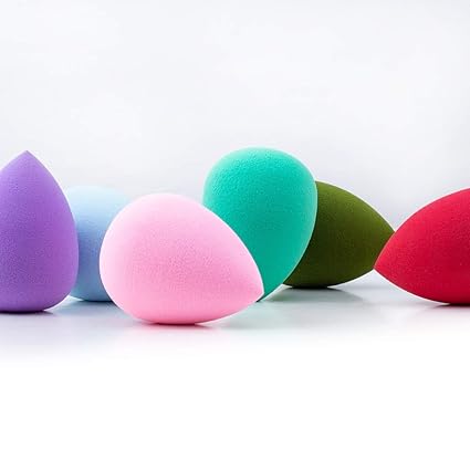 Pack Of Six Makeup Sponge Set Blender Flawless For Liquid Multi Colored Beauty Makeup Sponges For Women