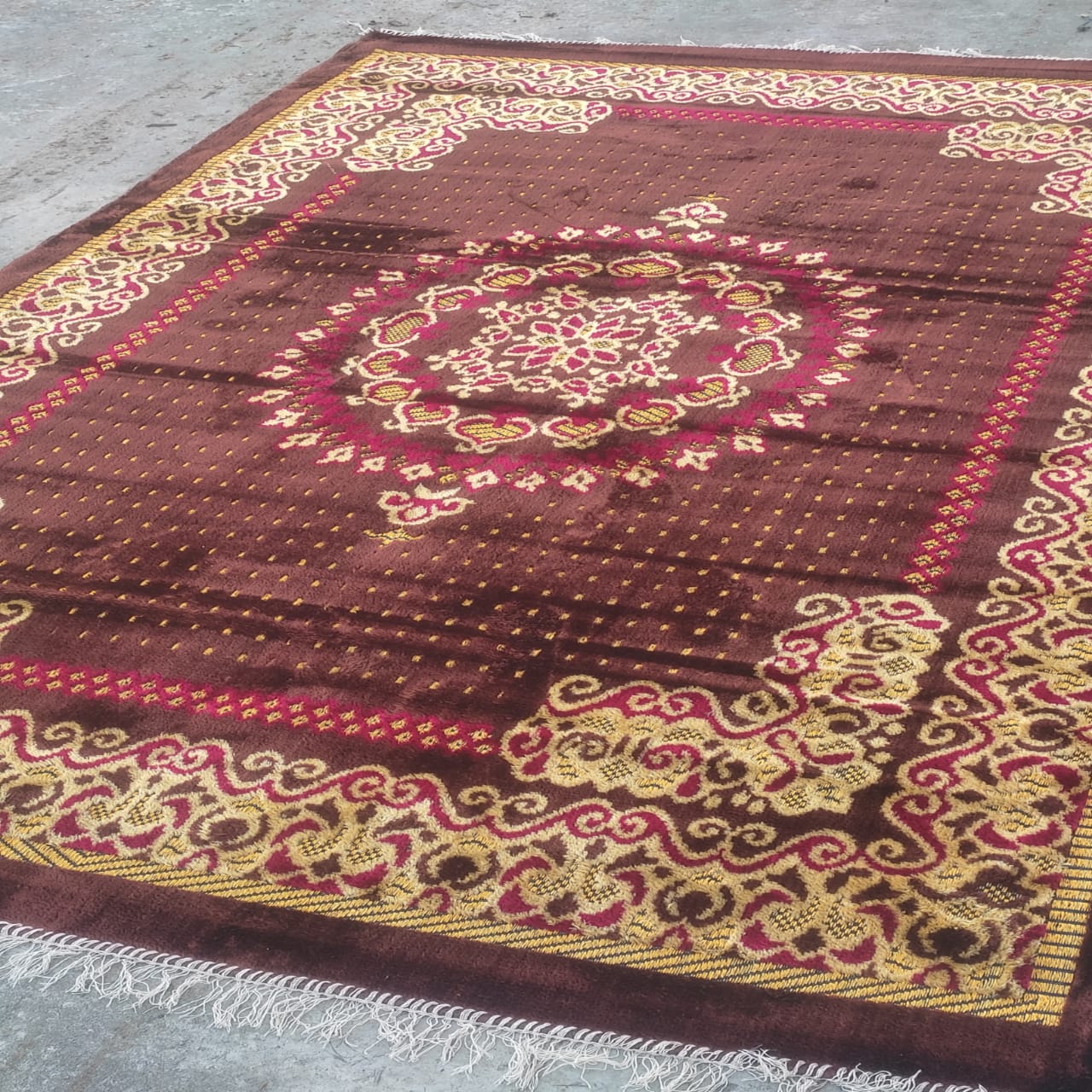 Anti Slip Carpet for Room, 5x8 Feet, Velvet Geometric Design, Lightweight, Turkish Traditional, Non-Slip for Living Room Bedroom