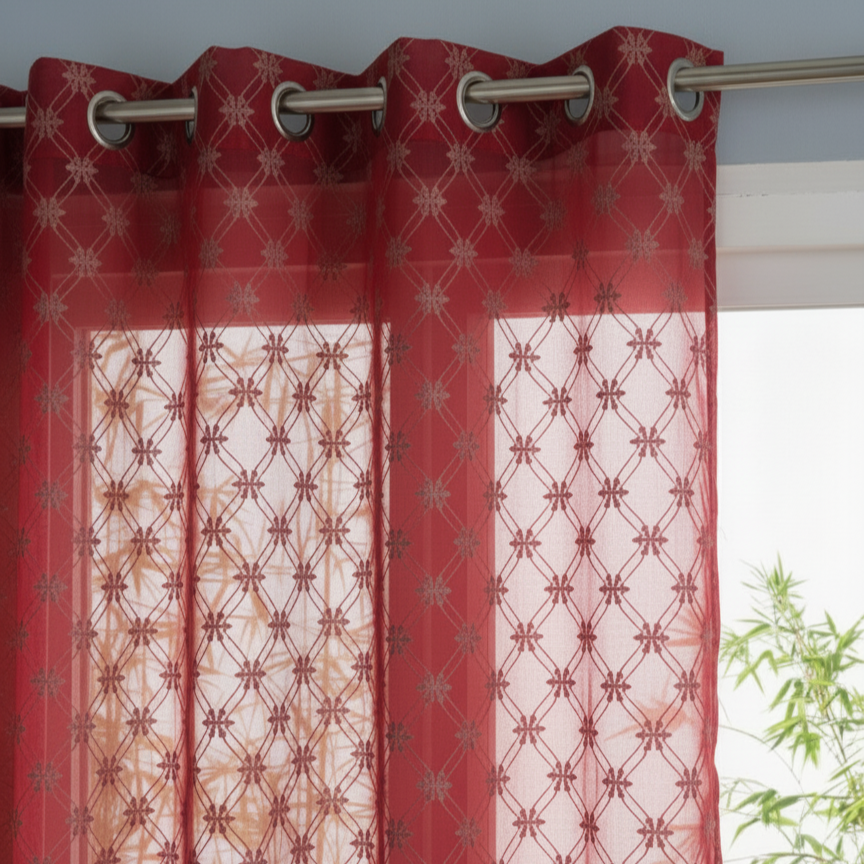 Net Curtains for Windows and Doors - White Sheer Net Curtain Panel for Living Room Bed Room Decor