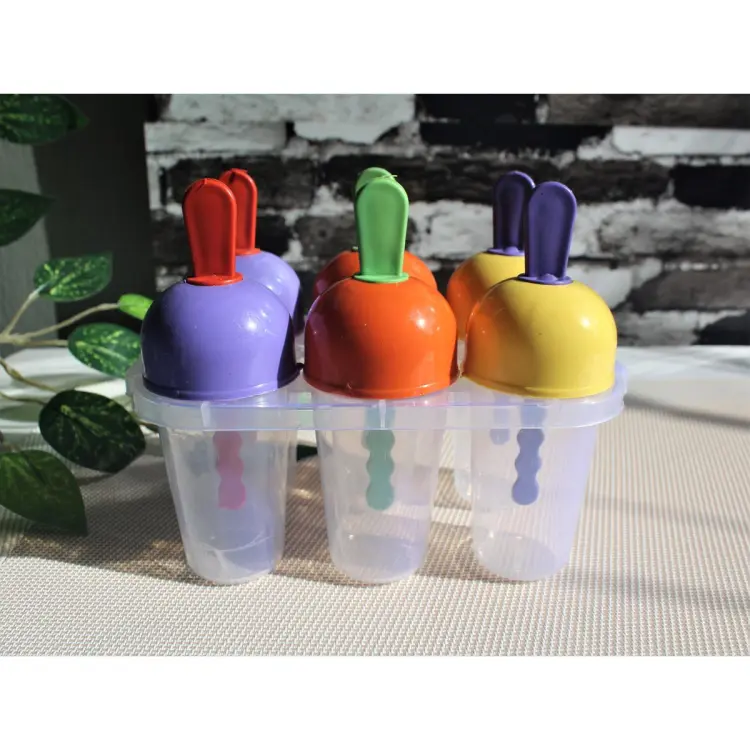 Pack of 6 Popsicle Maker Reusable Ice Cream Maker Ice Lolly