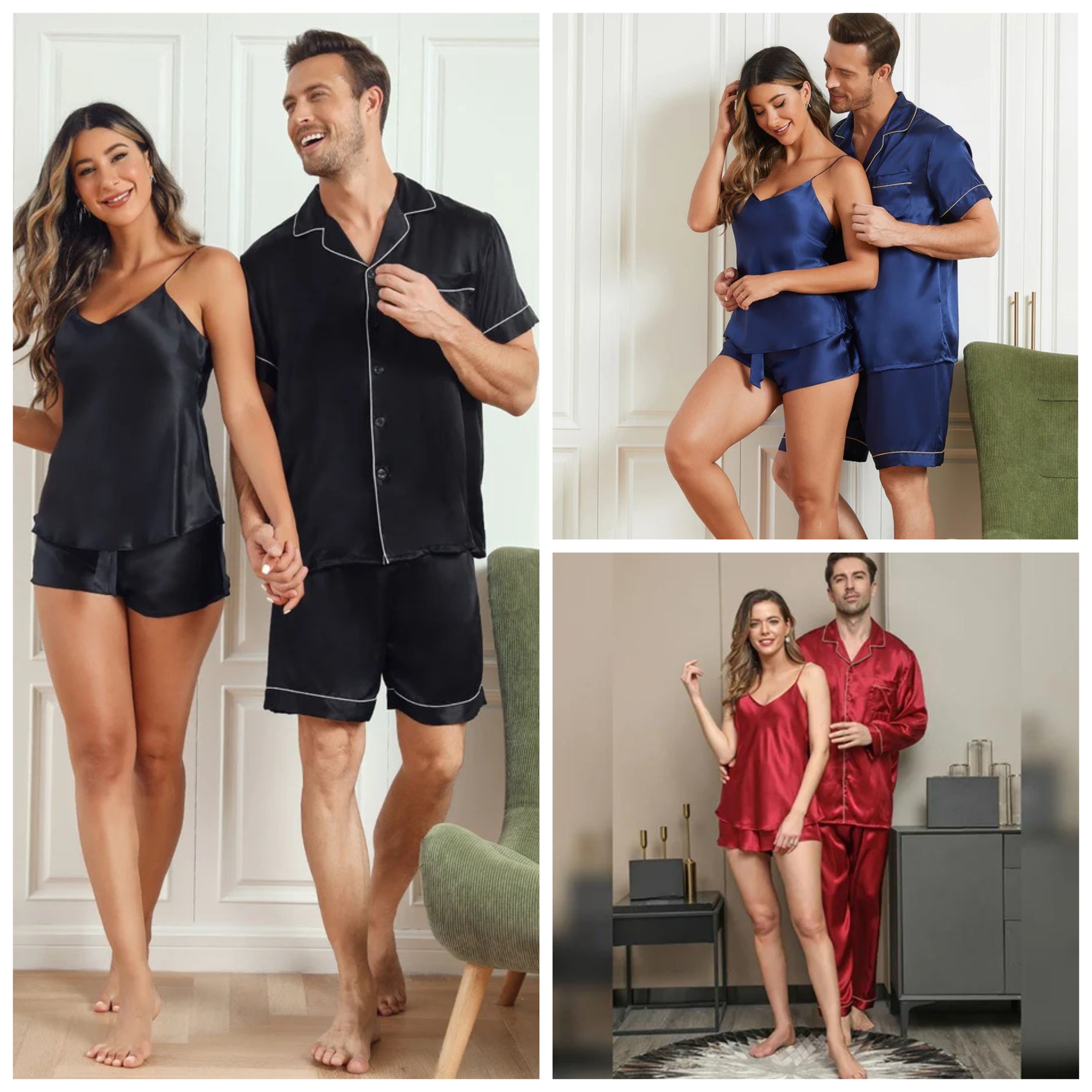 Couple Nightwear Set - Bridal & Groom Luxury Night Suit for Men & Women