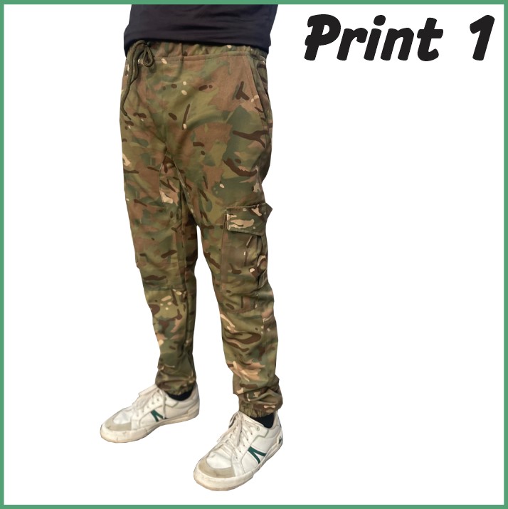 Men's Camo Cargo Pants Lightweight Wild Army Military Outdoor Trousers with 6 Pockets / Camo Pants Cotton Casual Work Hiking Pants with 6 Pockets