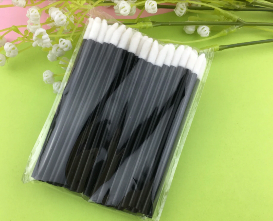 Pack of 5 Pcs Black Lip Brush eyelash Extension Mascara Applicator Lipstick Wands Sets