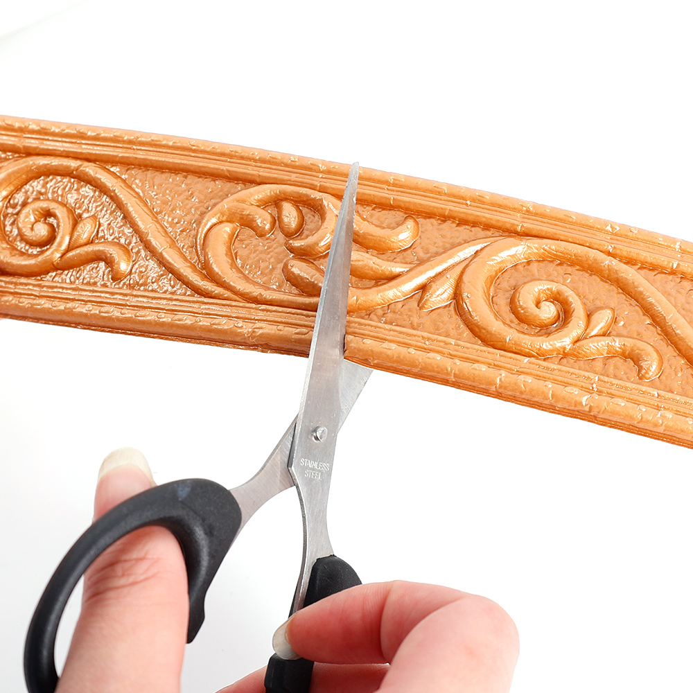2.3M /Roll 3D Foam Wall Stickers Self Adhesive Waterproof Baseboard Wallpaper Border Wall Sticker Home Decorations