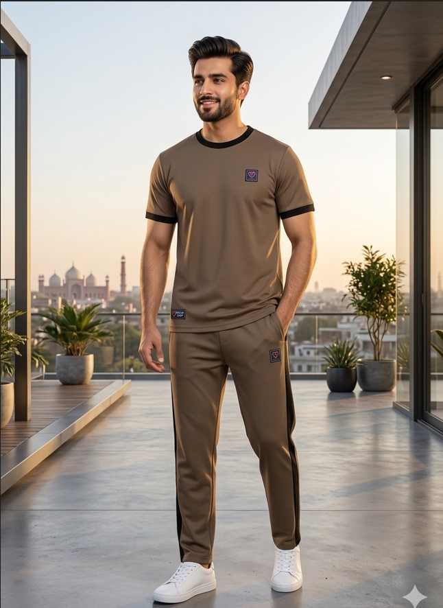 Premium Men's comando Casual Tracksuit – Summer T-Shirt & Trousers Set