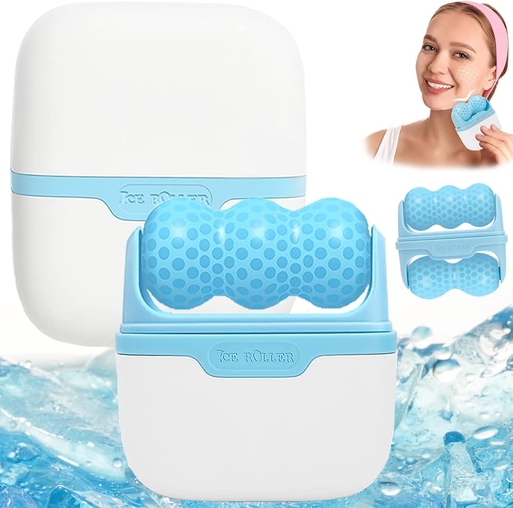 SP Dealz 2-in-1 Double-Ended Ice Roller for Face & Eyes – Cooling Facial Massager for Puffiness, Migraine Relief, Cold Compress & Whole Body Skincare