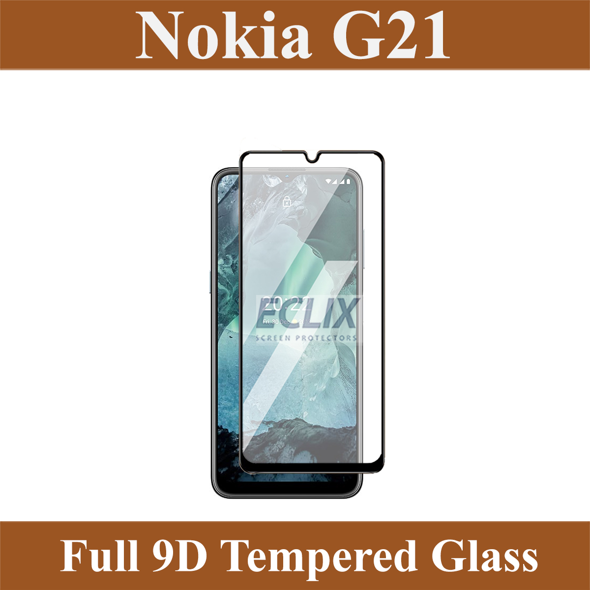 Nokia G21 Full Black 9D/5D/10D/11D/6D Tempered Glass Screen Protector Edge to Edge Full Glue Premium Quality Glass For nokiag21 - Transparent price in Pakistan