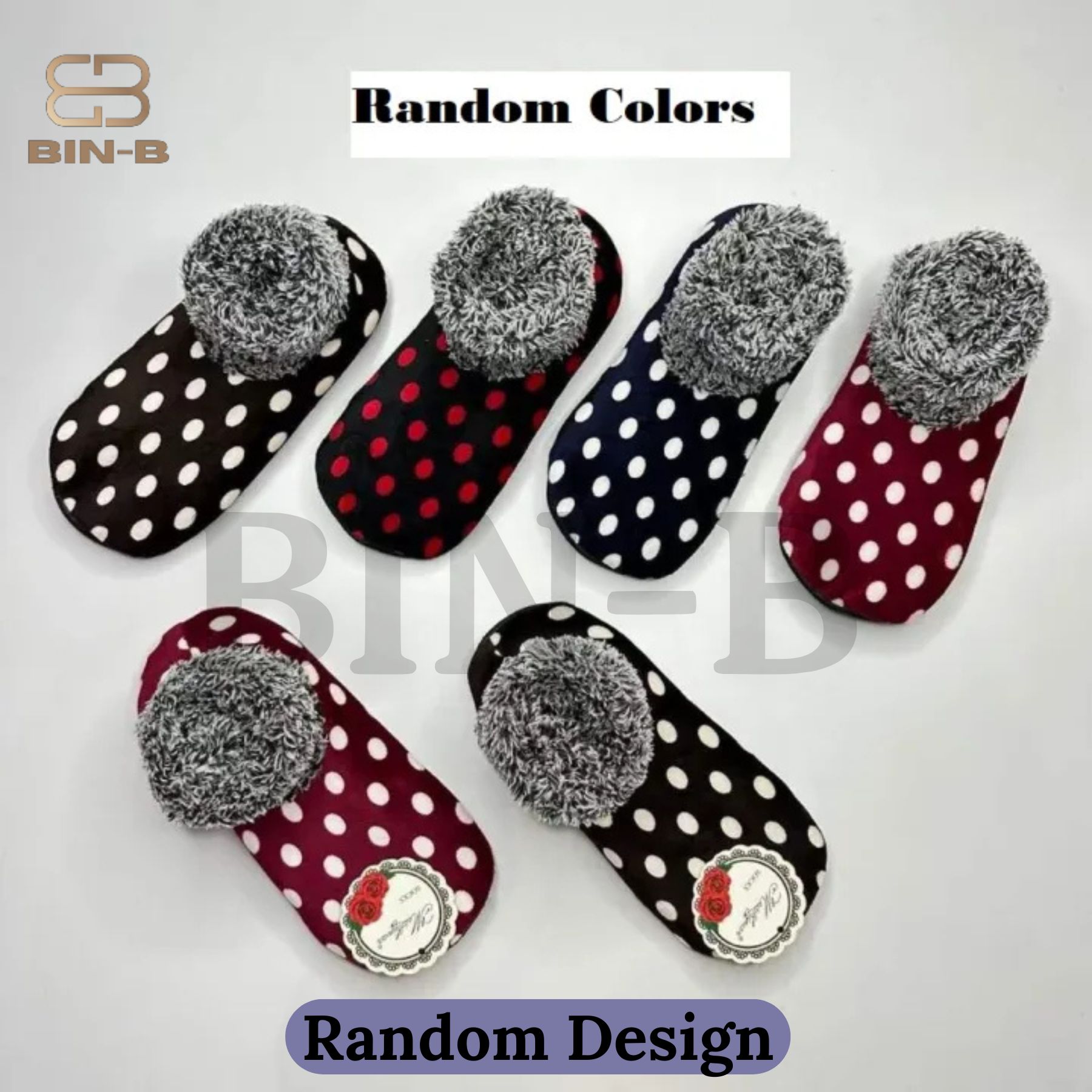 Women's indoor warm soft plush slippers