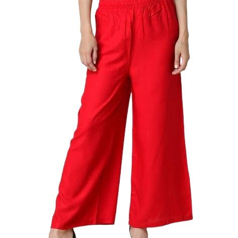 HERMAIN BANTVA Red jersey palazzo for women and for girls night dress for girls