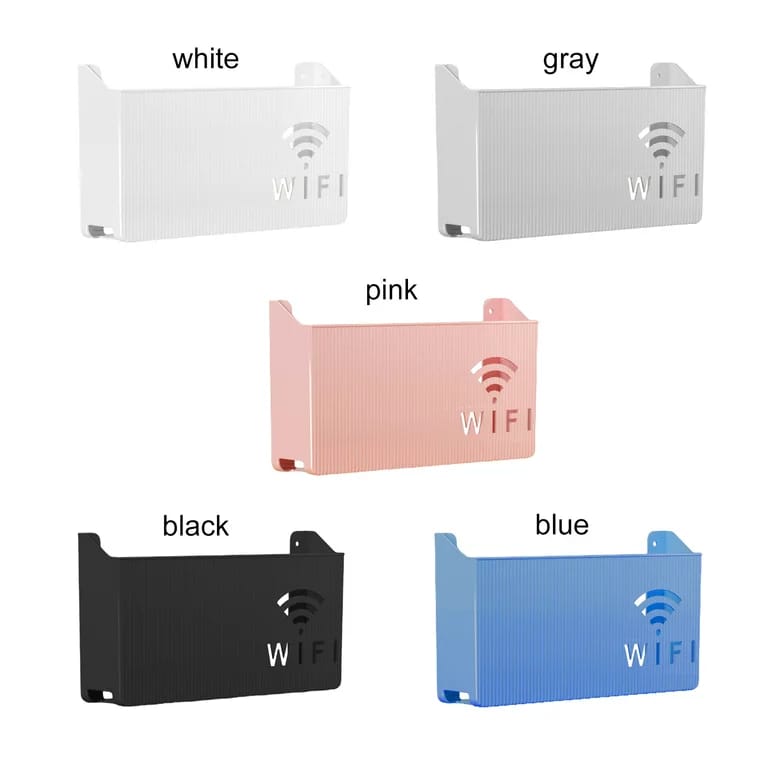Wall Mounted Wireless Wifi Router Shelf ABS Plastic Storage Box Router ...