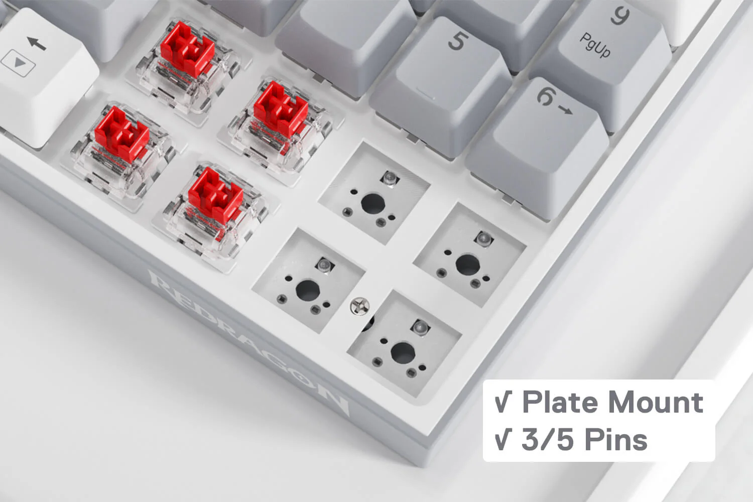 Redragon K628 POLLUX 75% Wired Mechanical Gaming Keyboard RGB with Extra Full Set of Keycaps 78 Keys 16 1b0ca551d5ab53358603ba6770fac800