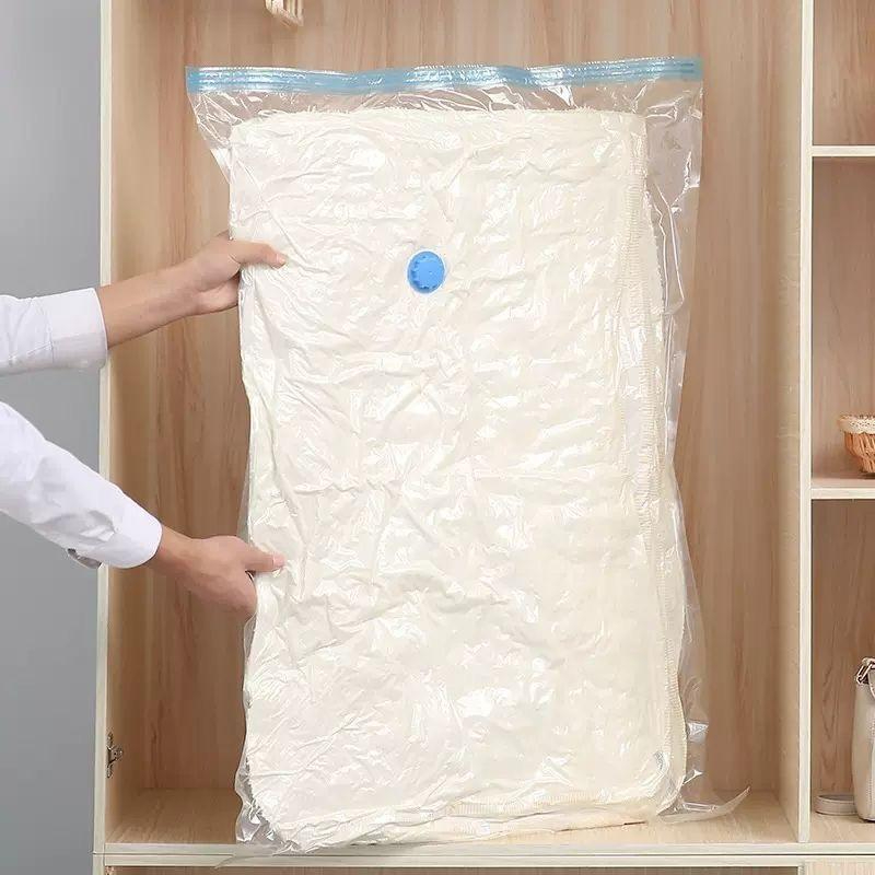 Vacuum Storage Bags With Pump Reusable Compression Organizer Bags For Clothing Blankets Food Storage