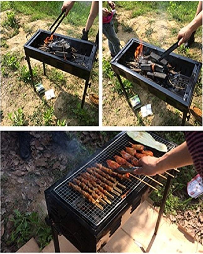 FOLDING Barbecue Grill, BBQ / BAR B Q Portable Grill WITH COOKING PLATE