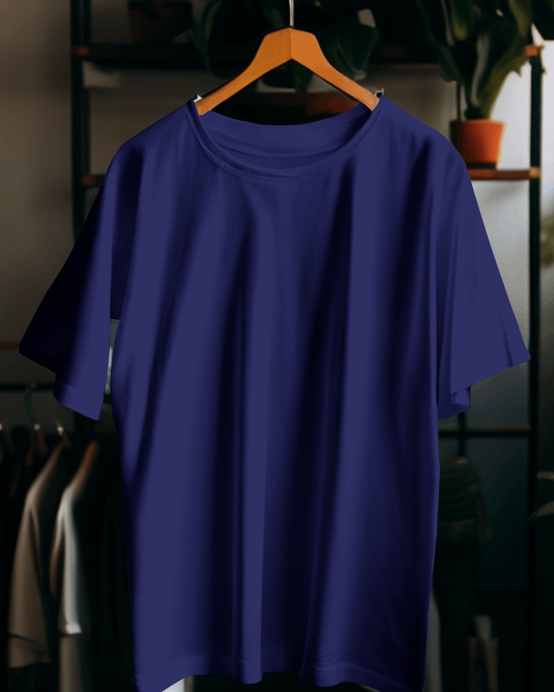 Glitzo Oversized Dropshoulder Navy Blue Tshirt For Men/ Tshirt For Women / Unisex Tshirt / Tshirt For Boys / Tshirt For Girls
