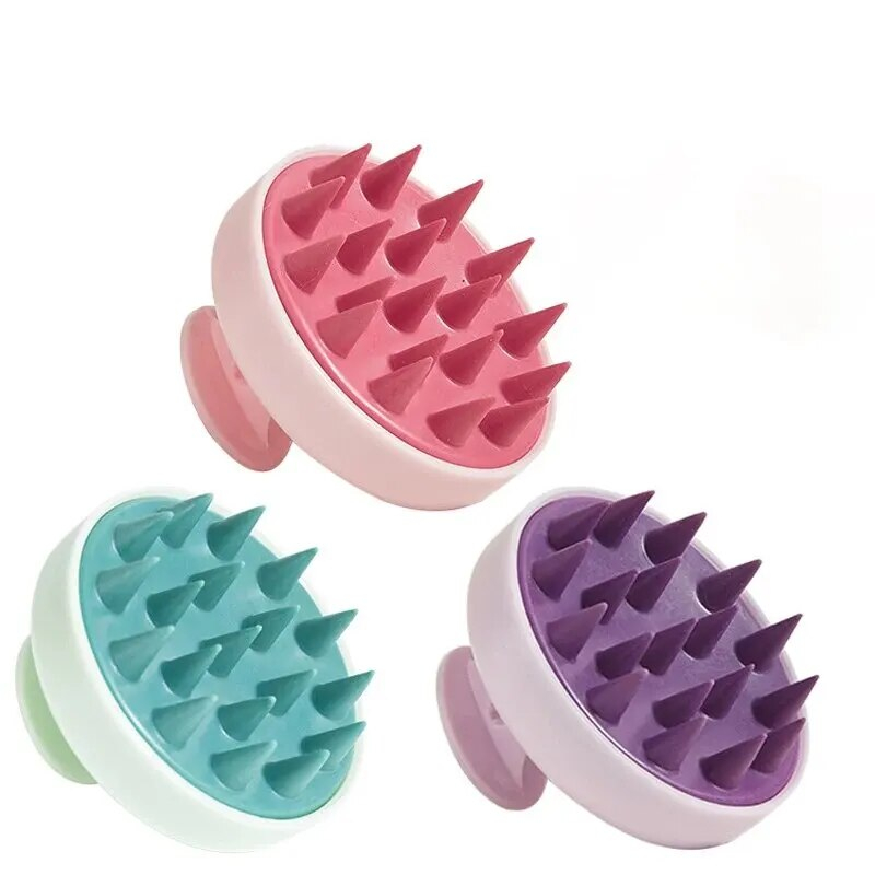 Silicone Shampoo Brush Head Scalp Massage Comb Hair Washing Comb Body