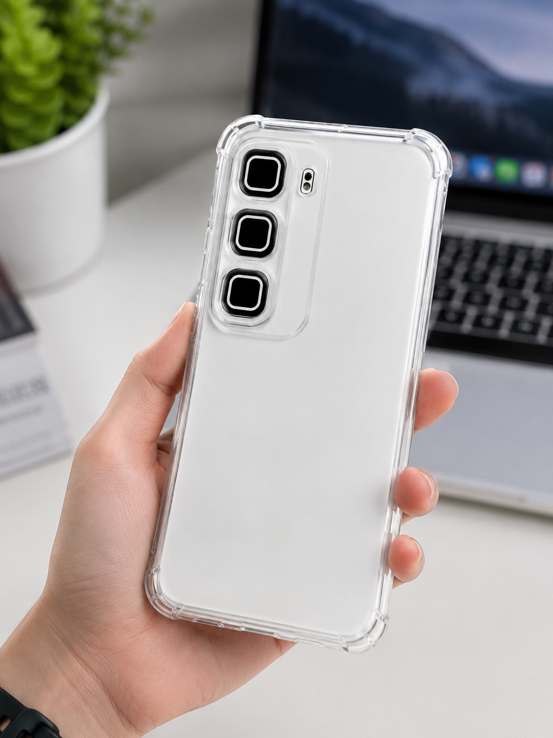Infinix Hot 60 / Infinix Hot 60i  Transparent Silicon Back Cover
