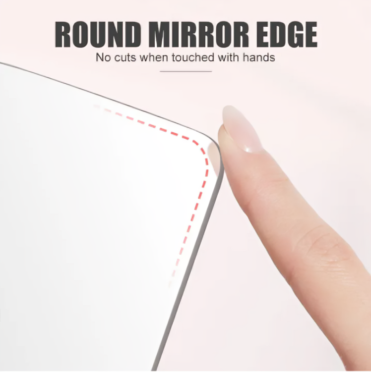 FANTZEI Premium Quality Mini Makeup Makeup Mirror 11x7cm, Portable High Definition Cosmetic Mirror Portable Ultra Thin Compact Vanity Table Mirror