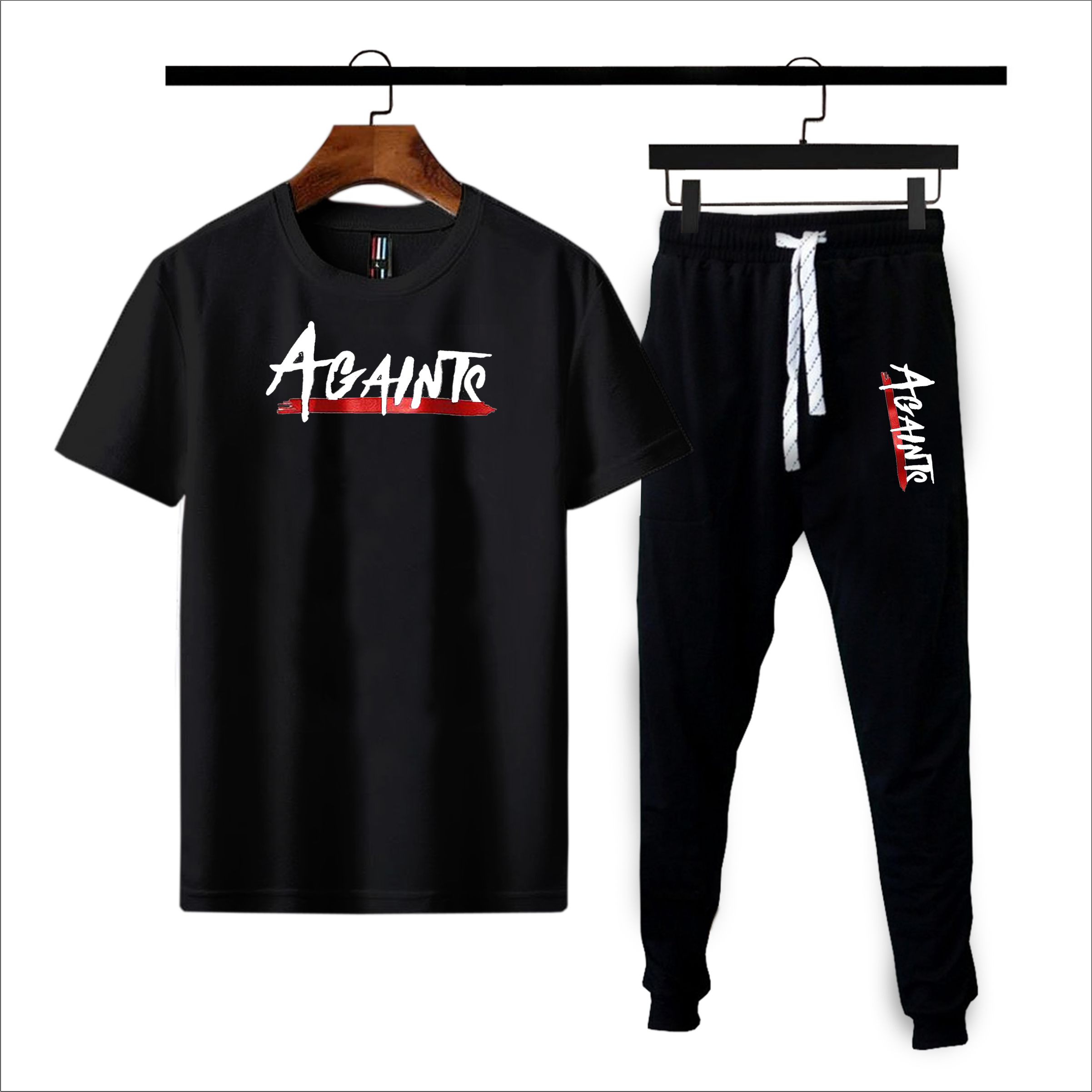 Againtr Printed Summer Tracksuit Trouser & T Shirt For Men